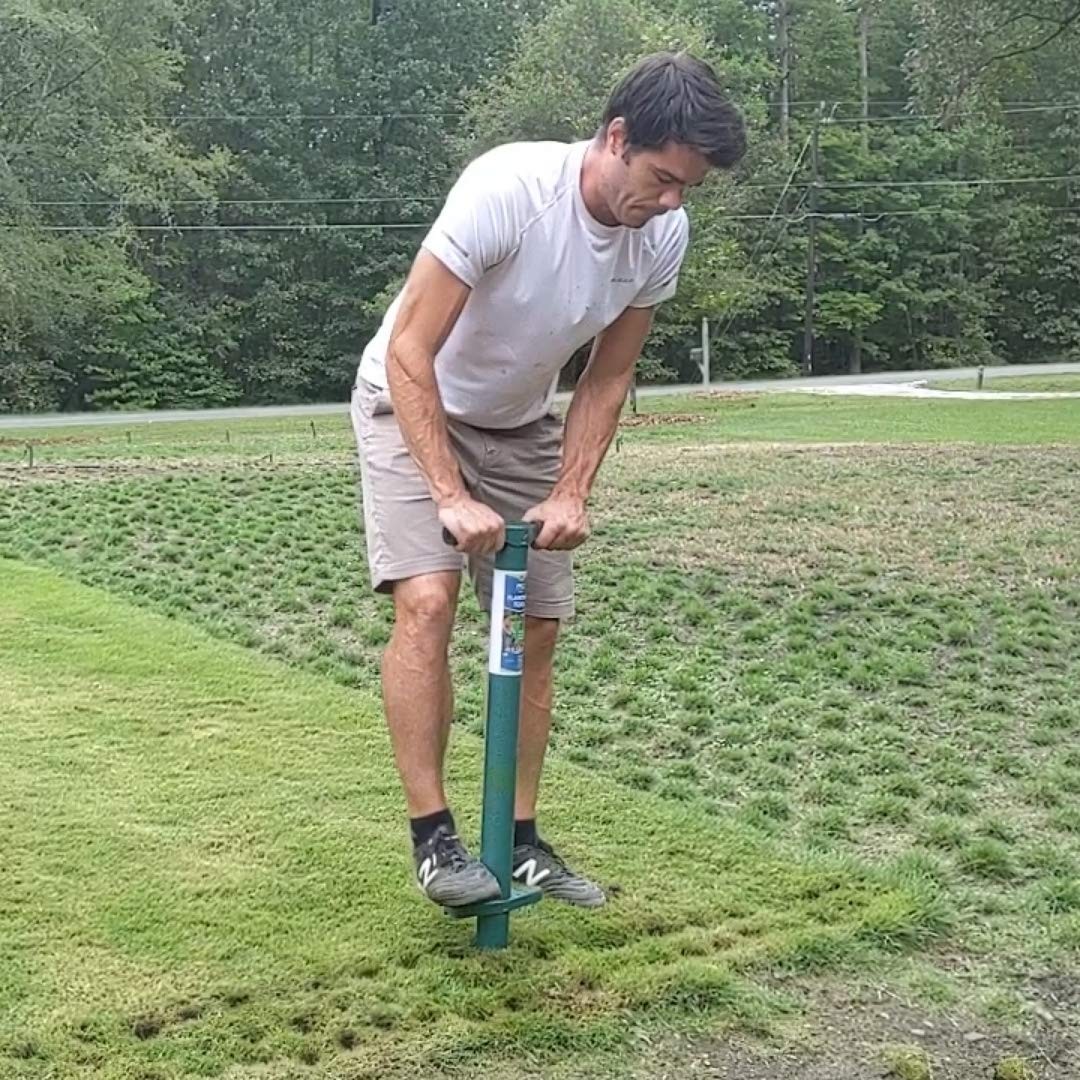 5-IN-1 Lawn and Garden Tool Bulb Planter Weeder Sod Plugger Annual Soil Test