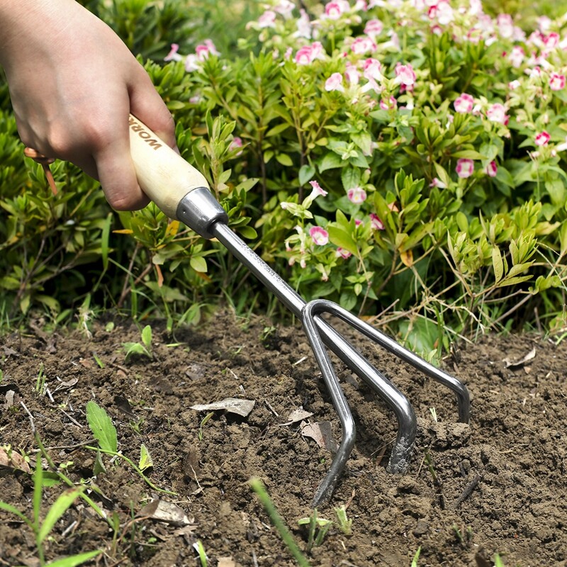 WORKPRO 7PC Garden Tool Set Heavy Duty Stainless Steel Garden Tool Wooden Handle