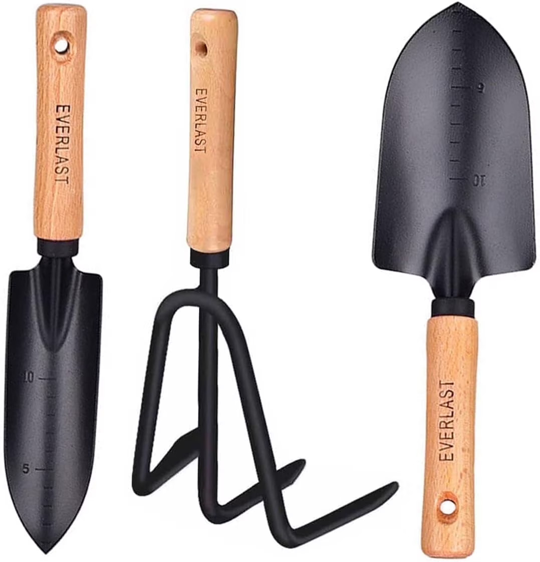 Conventional Garden Tools Minimalism Gardening Tool Set with Wood Handle, Succul
