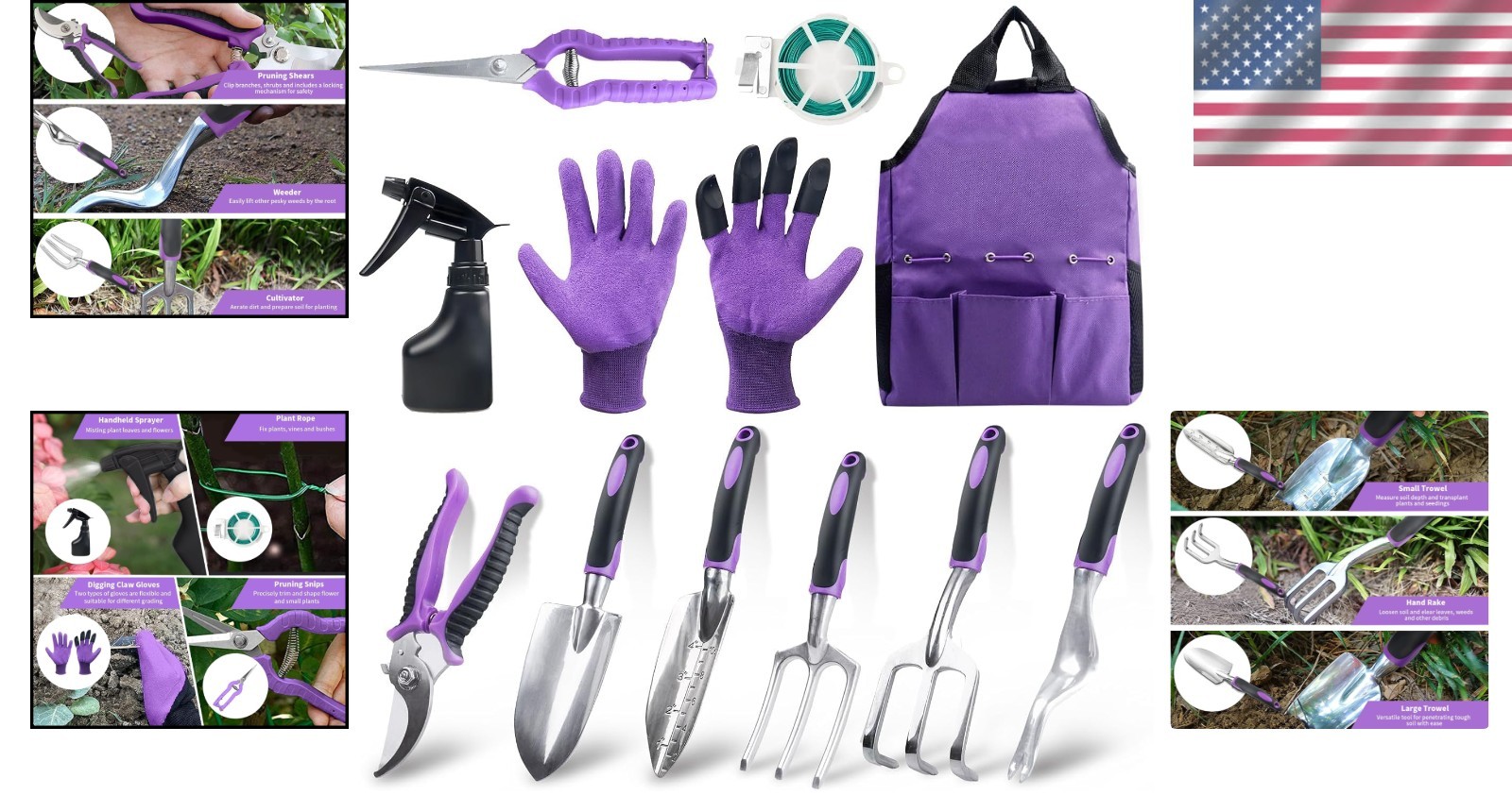 Heavy Duty 11-Piece Gardening Tools – Ergonomic and Corrosion-Resistant Set