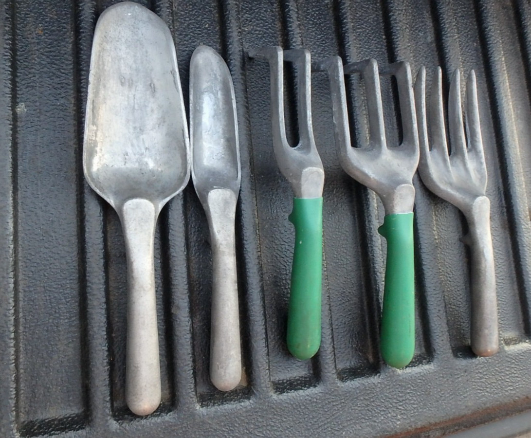Lot of 5 – Vintage (AS) Allen Simpson Garden Tools, Made in Canada, Good Cond.