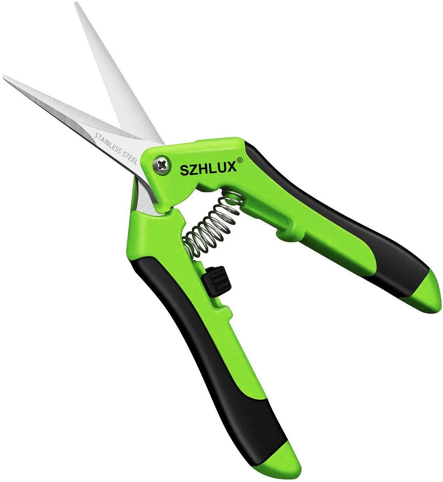 SZHLUX 6.5 Inch Gardening Scissors Hand Pruner Pruning Shears (1, Green) 1