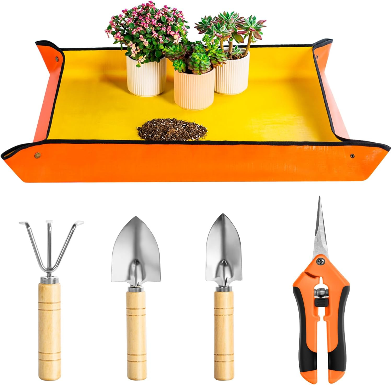 Plant Repotting Mat, 5Pcs Succulent Tools Mini Garden Small Gardening Tools Indo