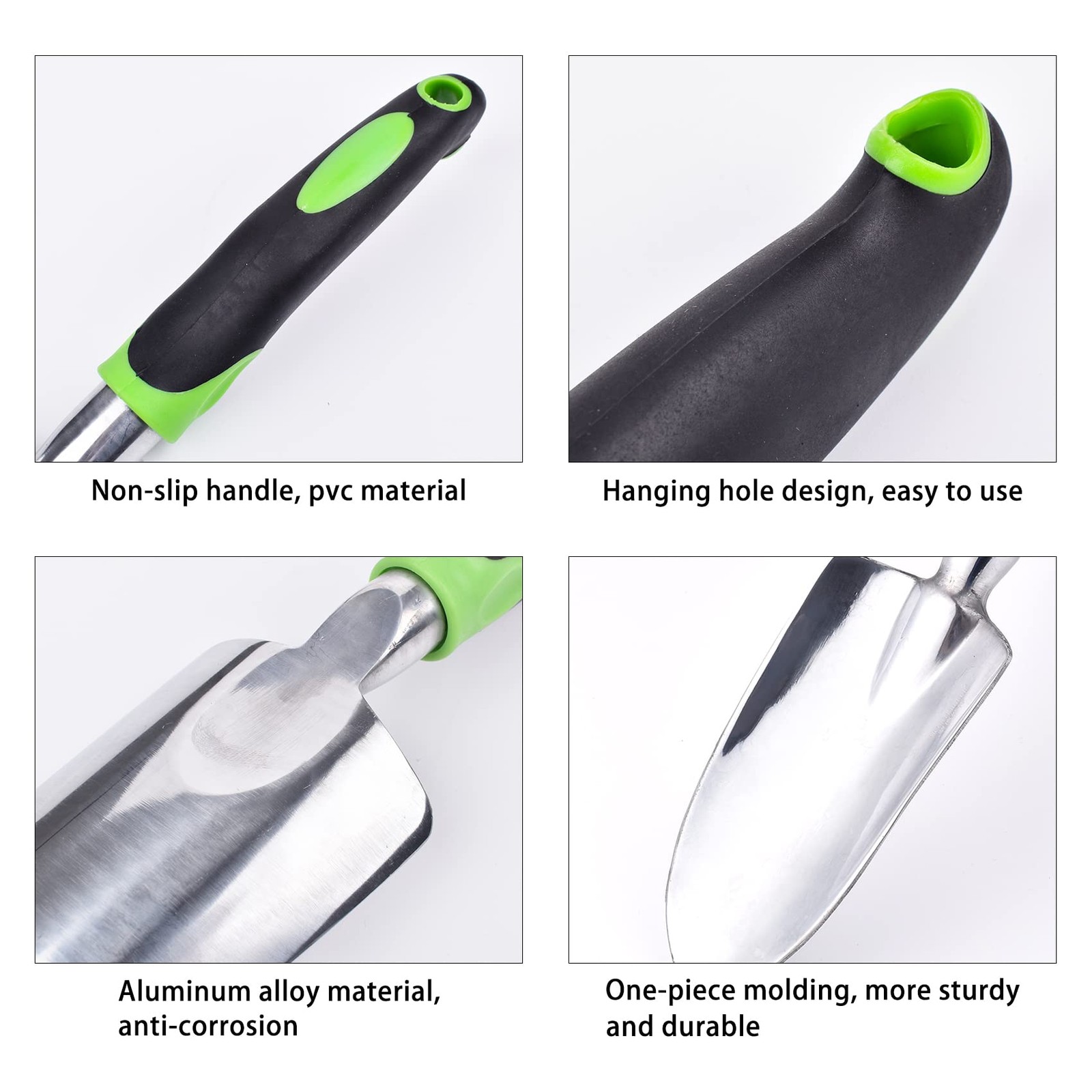 Garden Trowel Hand Wide Shovel Pointed With Soft Rubberized Nonslip Ergonomic