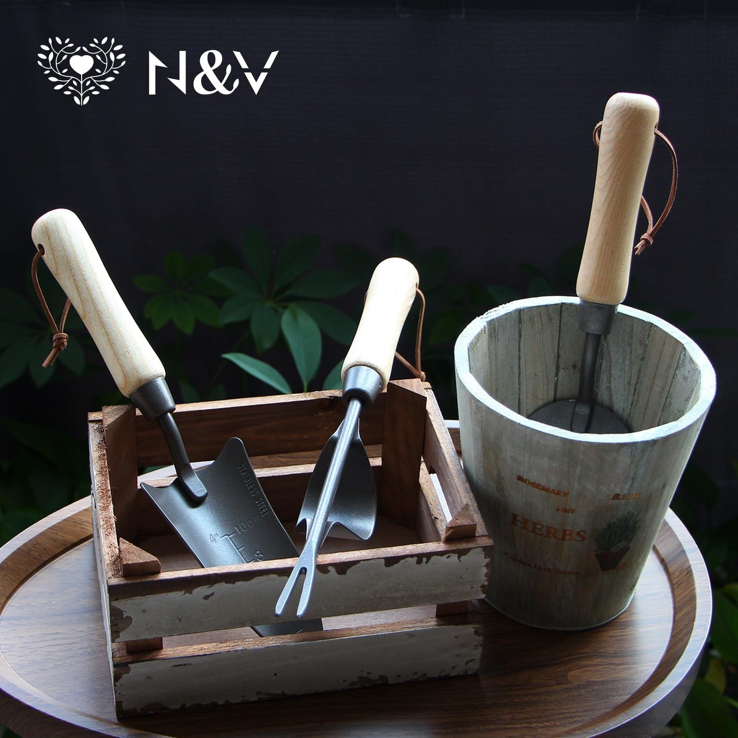 Japanese Gardening Tools Set, 6 Pcs Garden Tools Set, Black Painted Stainless…