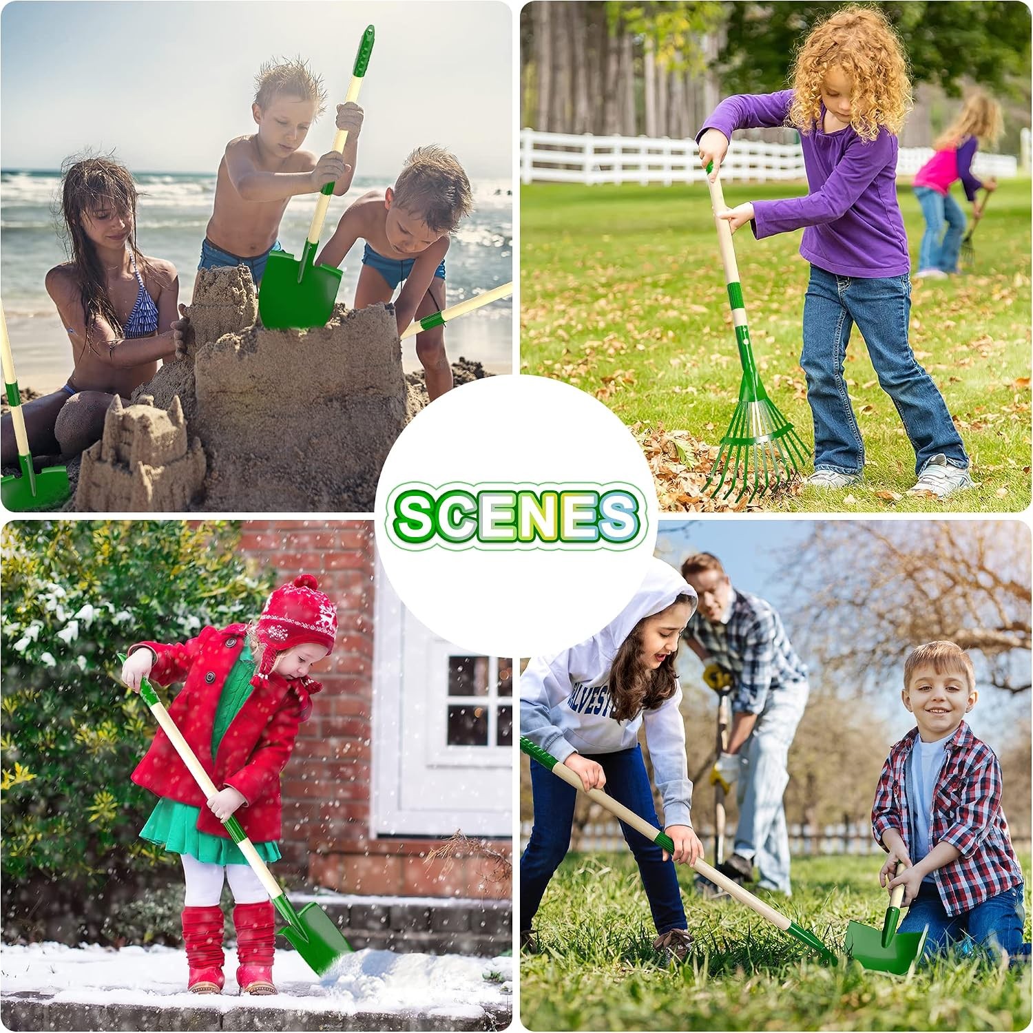 Kids Gardening Tools Set – 7Pcs Garden Tool for Kids with Shovel, Rake, Hoe…