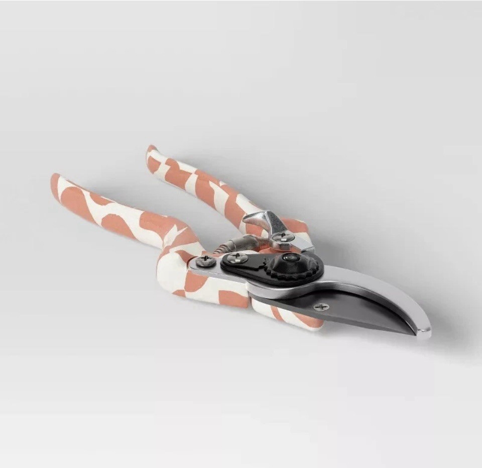 Threshold Garden 3 Piece Tool Set Aluminum Pruner Cultivator Trowel Print New