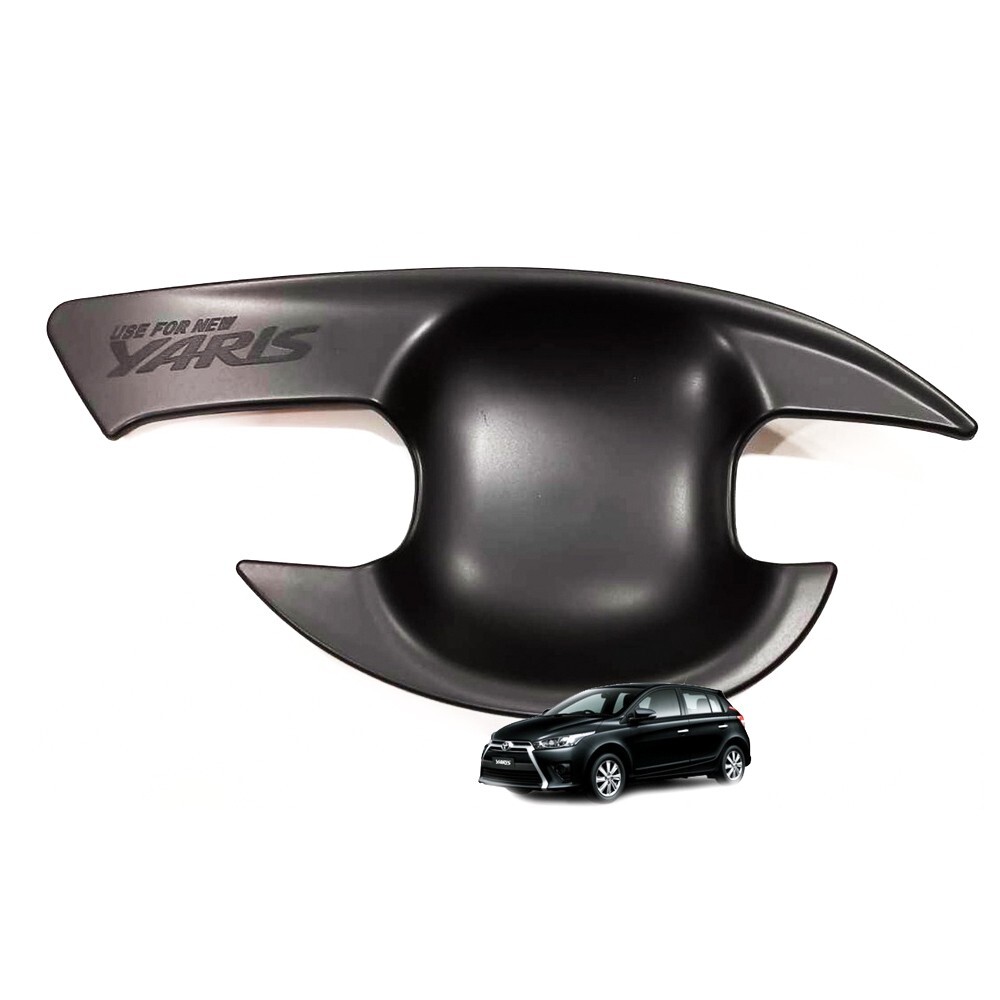 MATTE BLACK DOOR HANDLE INSERT BOWL COVER FIT FOR TOYOTA YARIS 2014 – 2016