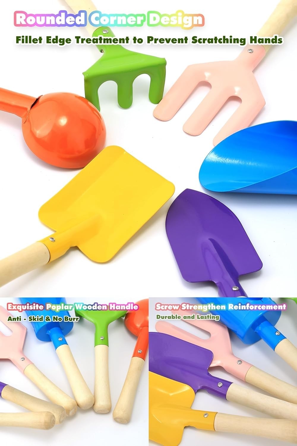 Safe & Lightweight 8″ Kids Gardening Tools – Ideal for Outdoor Adventures