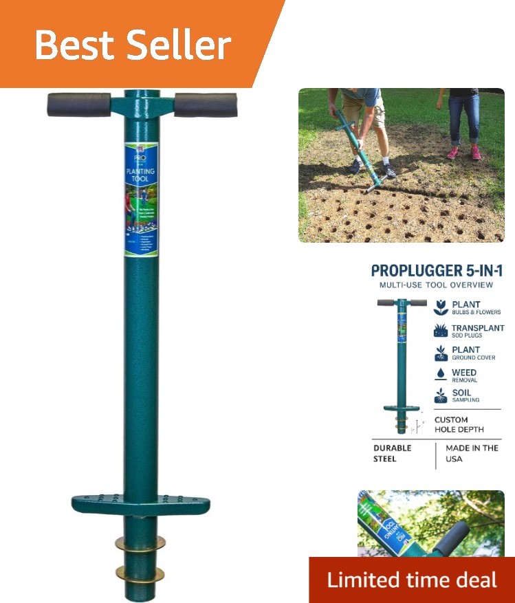 Ergonomic 5-IN-1 Planting Tool – Comfort Grip, Durable Carbon Steel Design