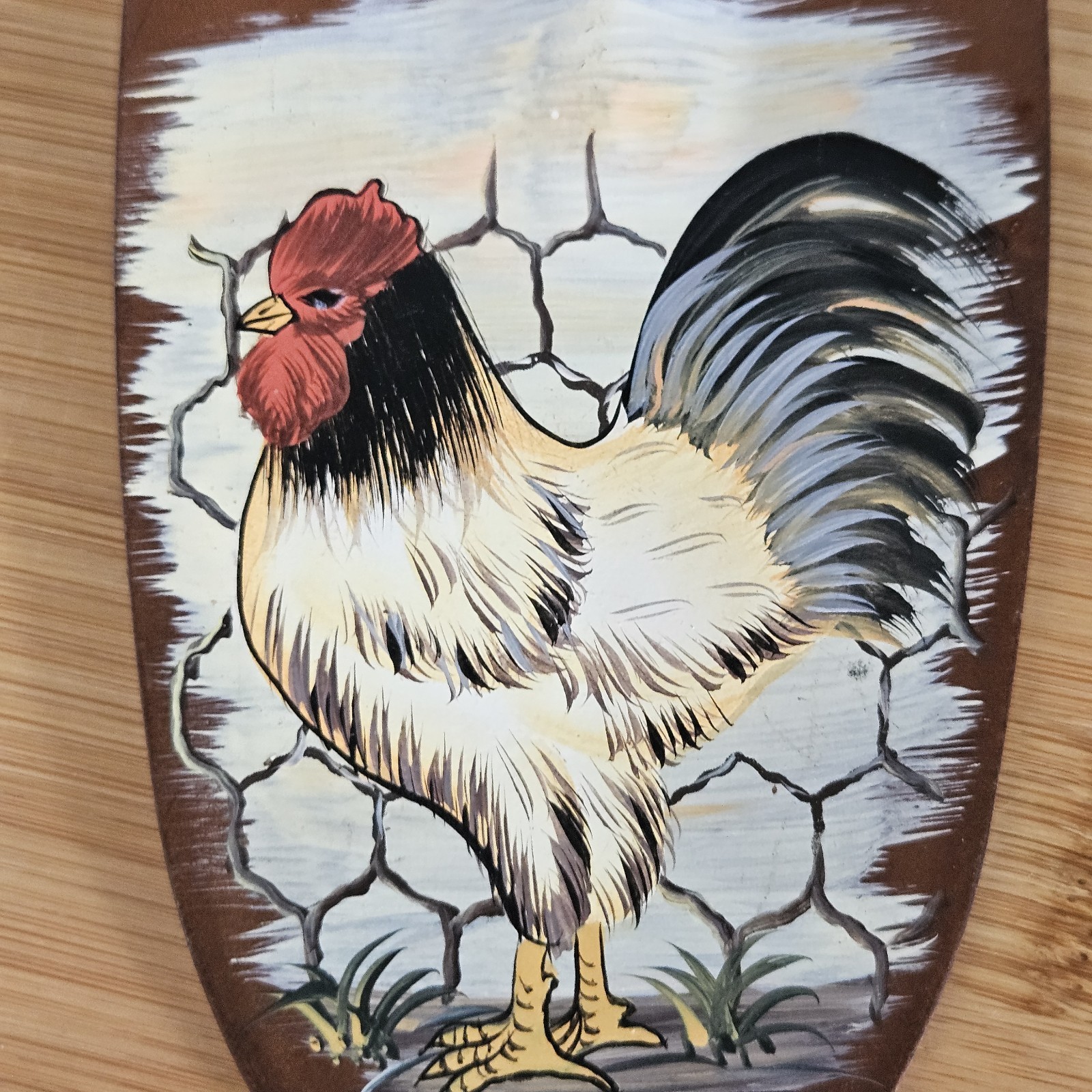 Hand-painted Rooster Garden Trowel