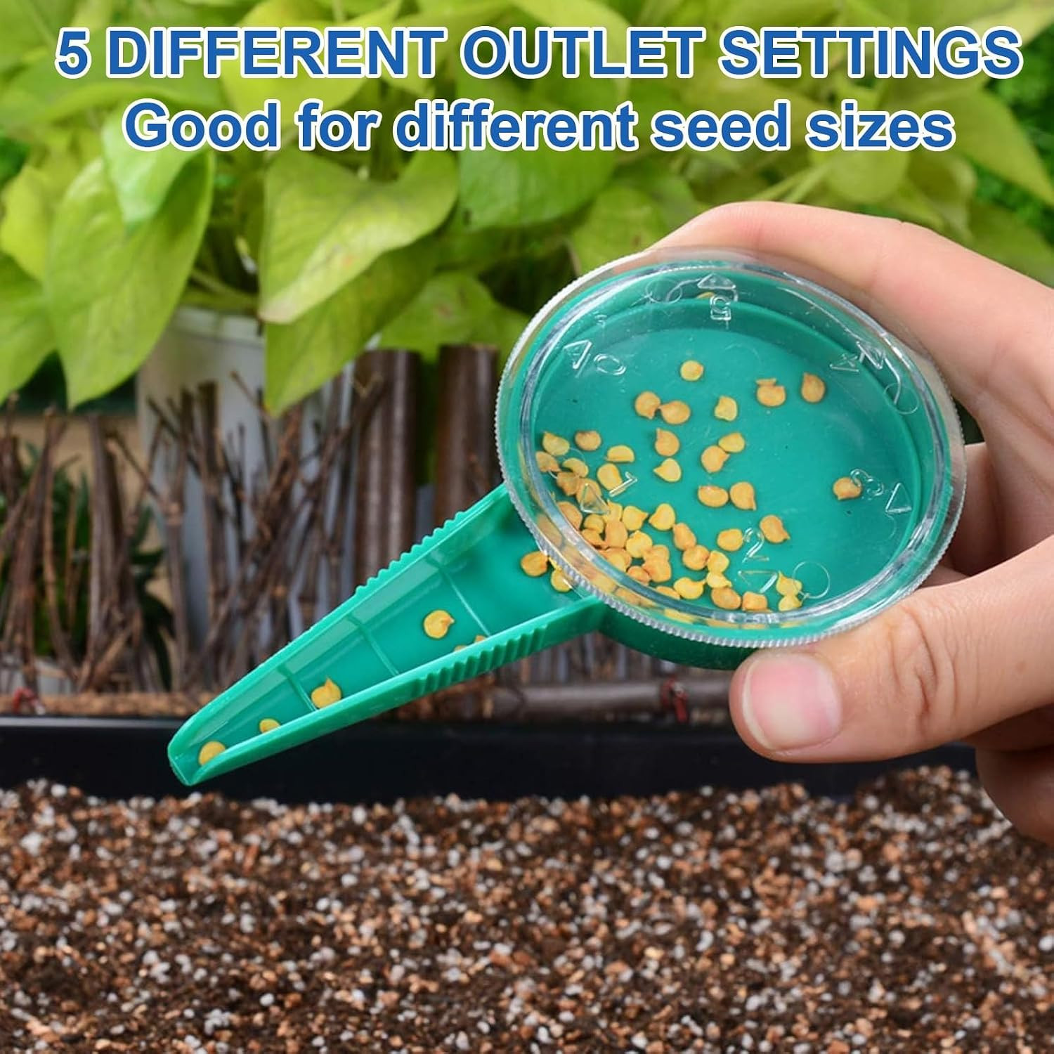 7-Piece 10Inch Seed Spacing Set, Seed Planter Tool, Handheld Gardening Tool with