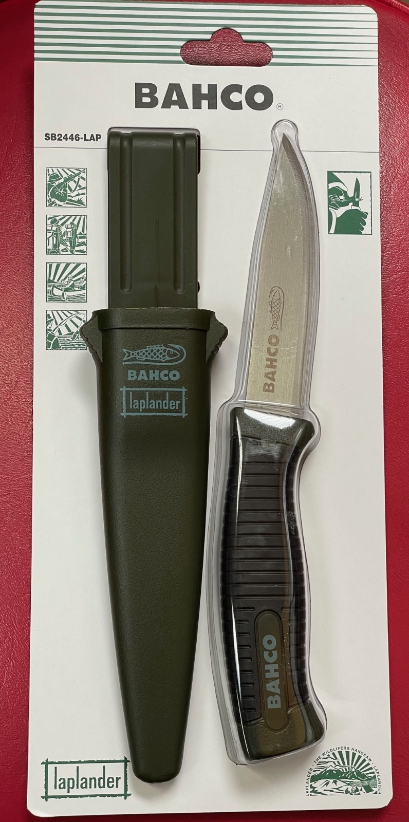 Bahco Tradesman Laplander Knives with Dual-Component Green Handle SB2446-LAP