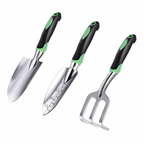 3 Pack Garden Hand Shovel Aluminum Alloy Garden Trowel with Rubber Non-Slip Grip
