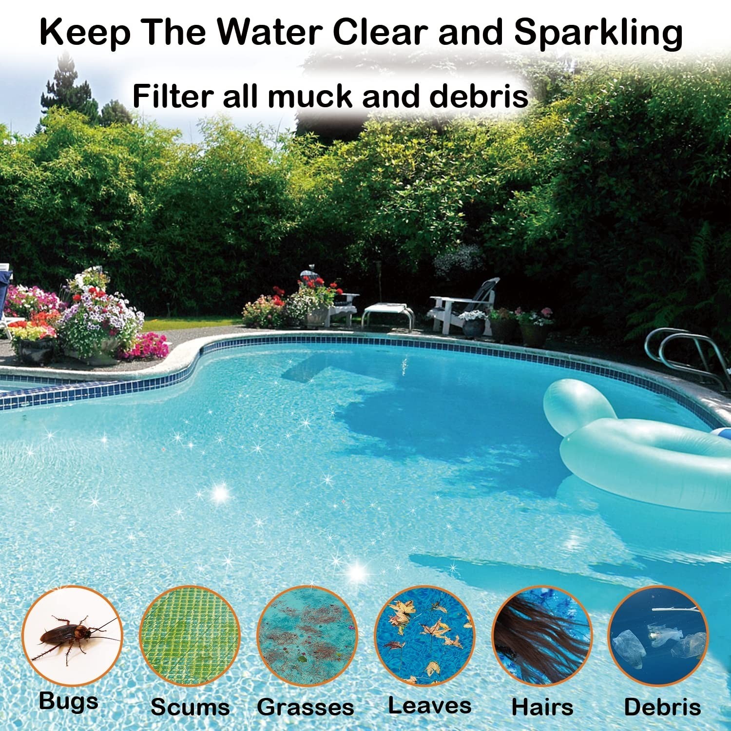100 Pack Pool Skimmer Socks, Reusable Pool Socks for Skimmer Basket, Skimmer …