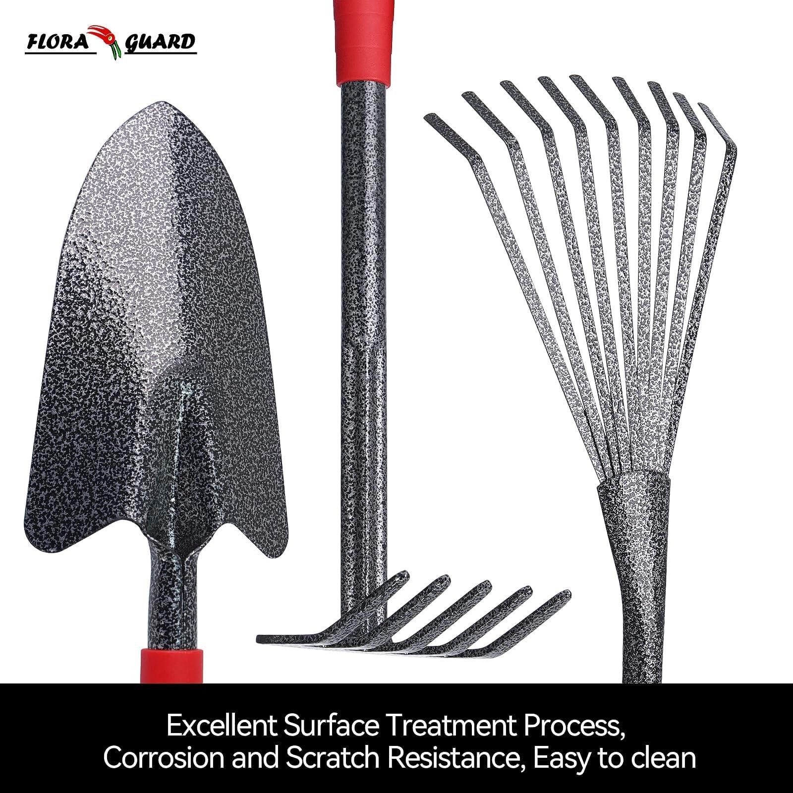 FLORA GUARD 6Piece Garden Tool Set, Heavy Duty Gardening Hand Tools,Includes …