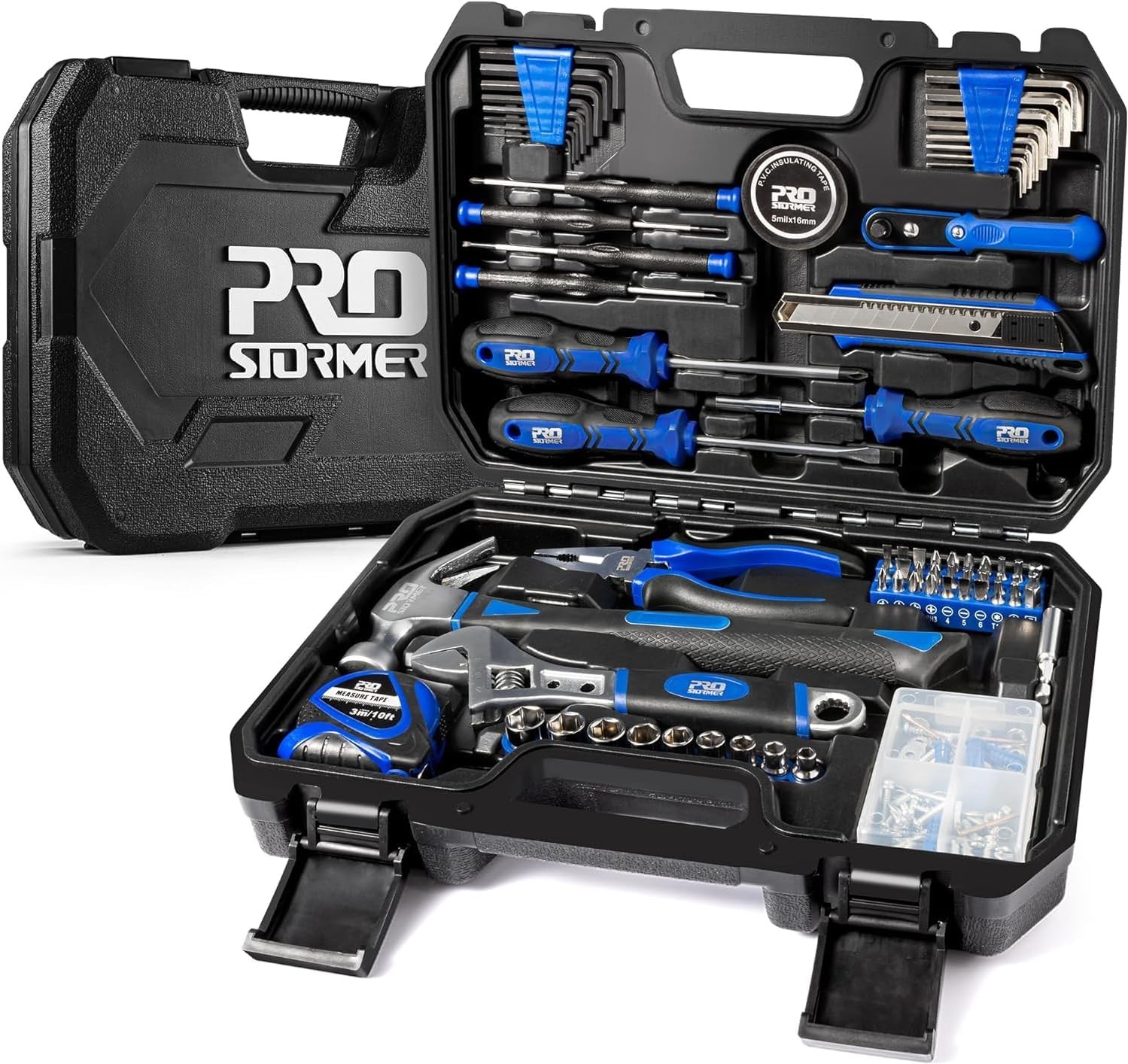 160-Piece Home Repair Tool Set with Storage Case for House Garage Dorm Office