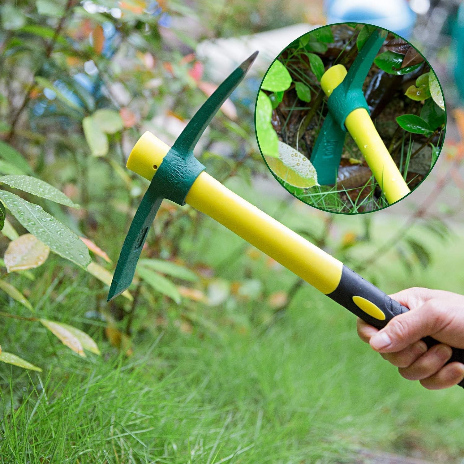 Durable 15-Inch Weeding Pick Axe with Anti-Slip Grip – Perfect for Prospecting