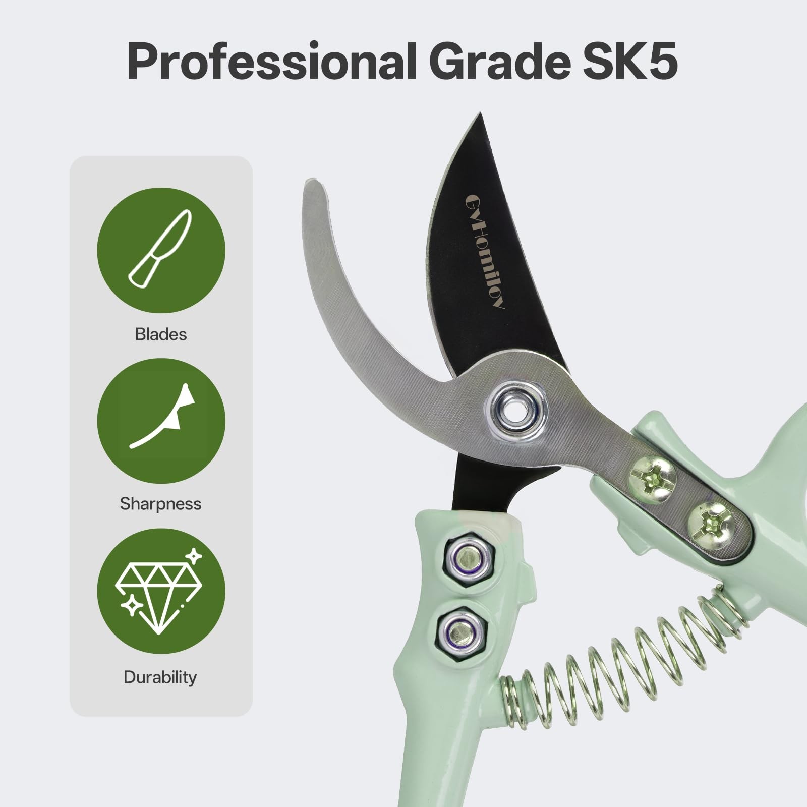 Pruning Shears for Gardening,Lightweight Plant Shears,Q-Shaped Garden Scissor…