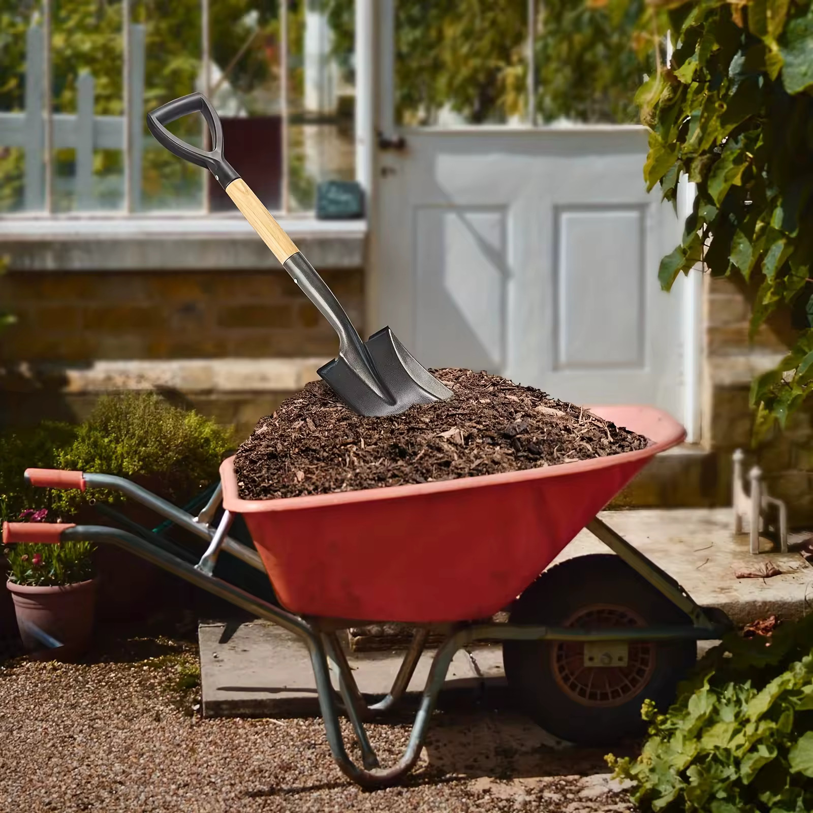 Garden Digging Shovel Steel Hand Spade Gardening Camping Outdoor Tool