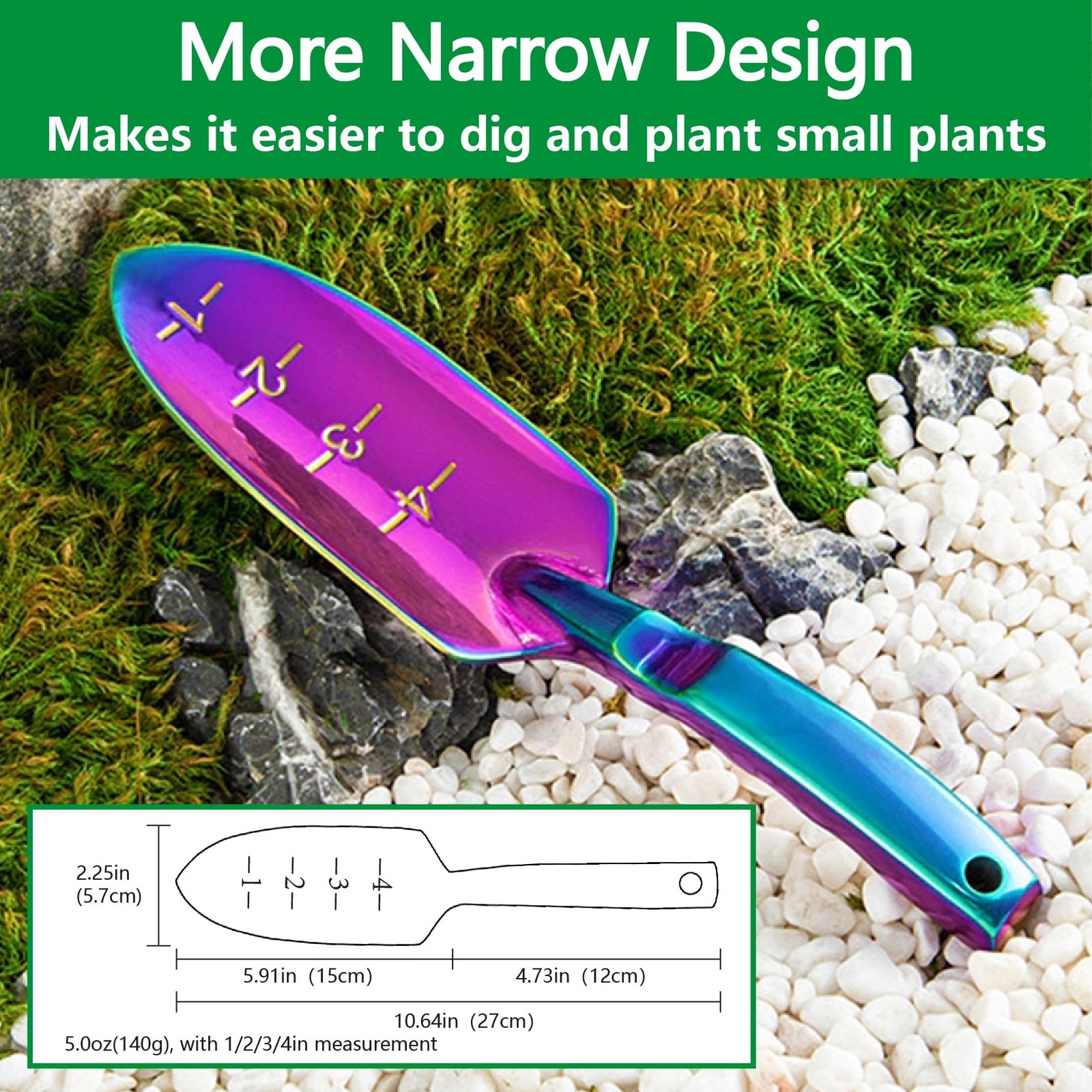 Garden Shovel Heavy Duty Trowel High Strength Alloy Steel Planting Colorful