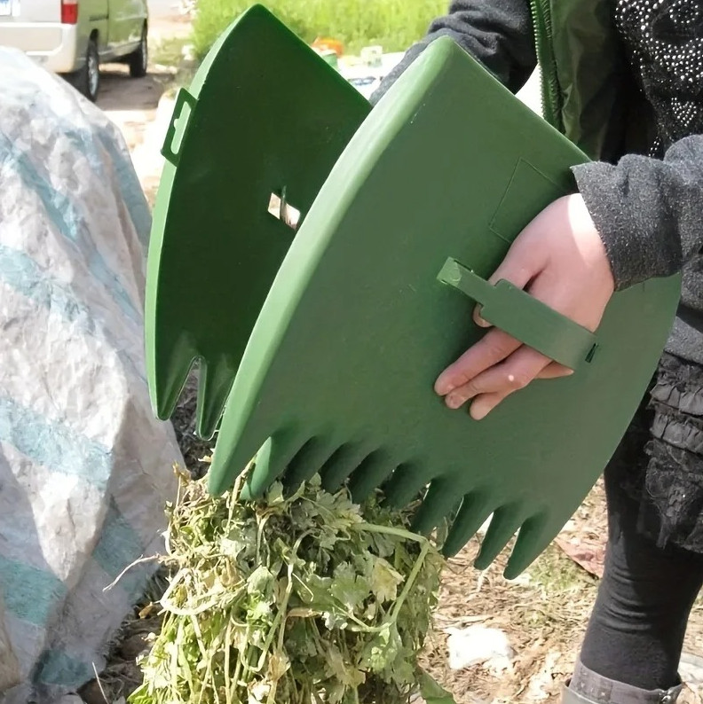 Handheld Gardening Rake for Yard Debris Cleanup Indoor & Outdoor Use
