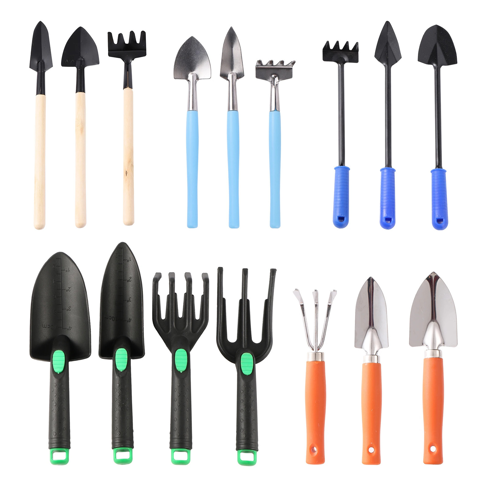 Mini Garden Tool Set – 3 Pcs Shovel Rake Spade for Plant Care and Weeding