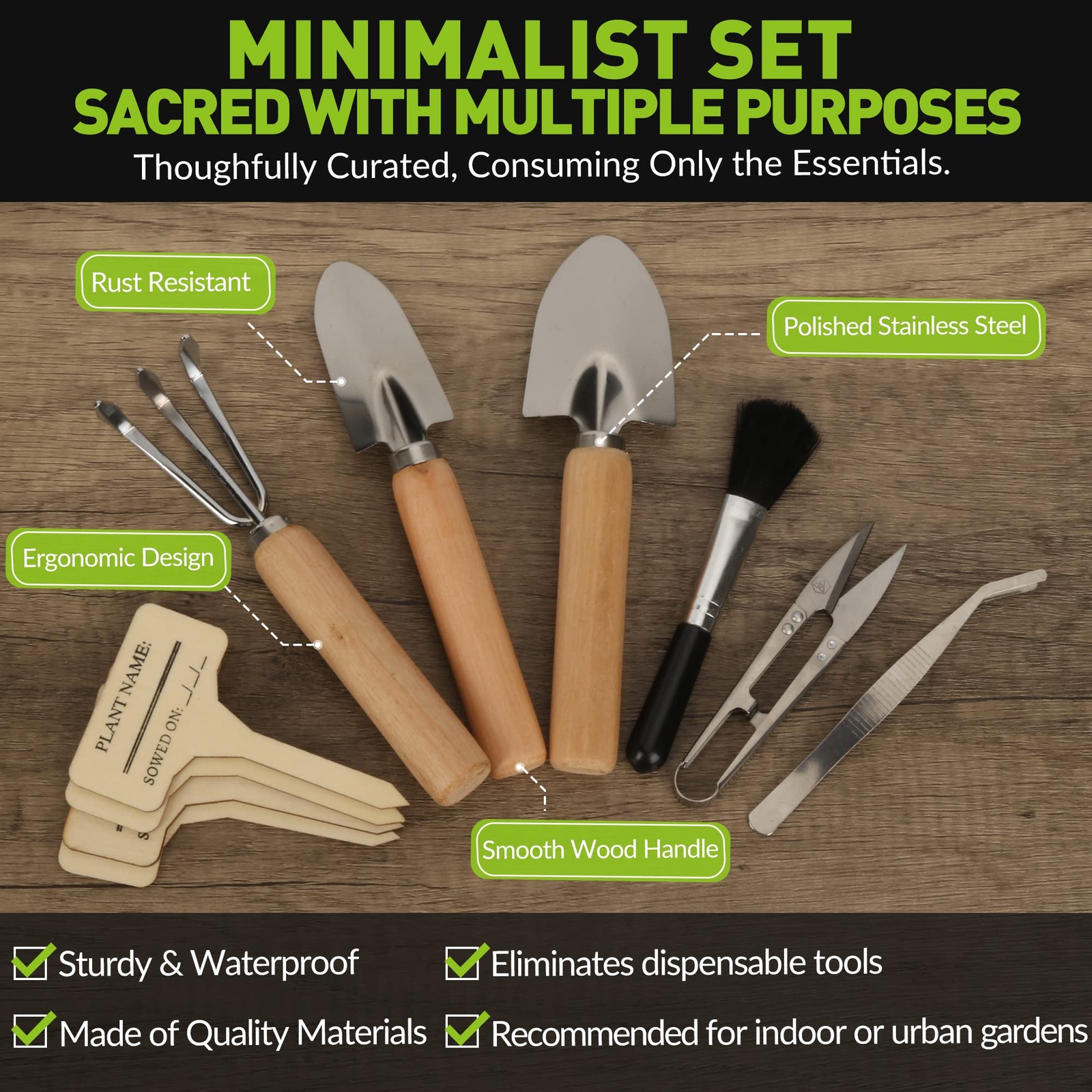 12 PCS Small Indoor Garden Tool Set Mini Hand House Plant Tool Planting Women