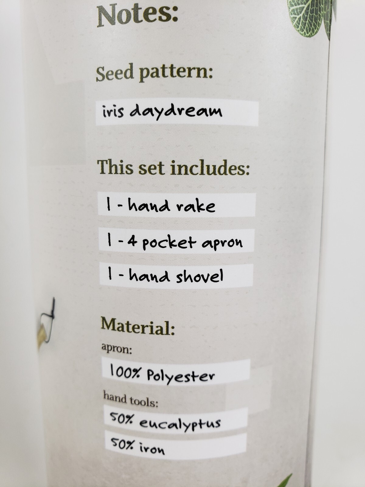 Seed & Sprout Gardening Set Iris Daydream Apron HAND RAKE & SHOVEL PURPLE NEW
