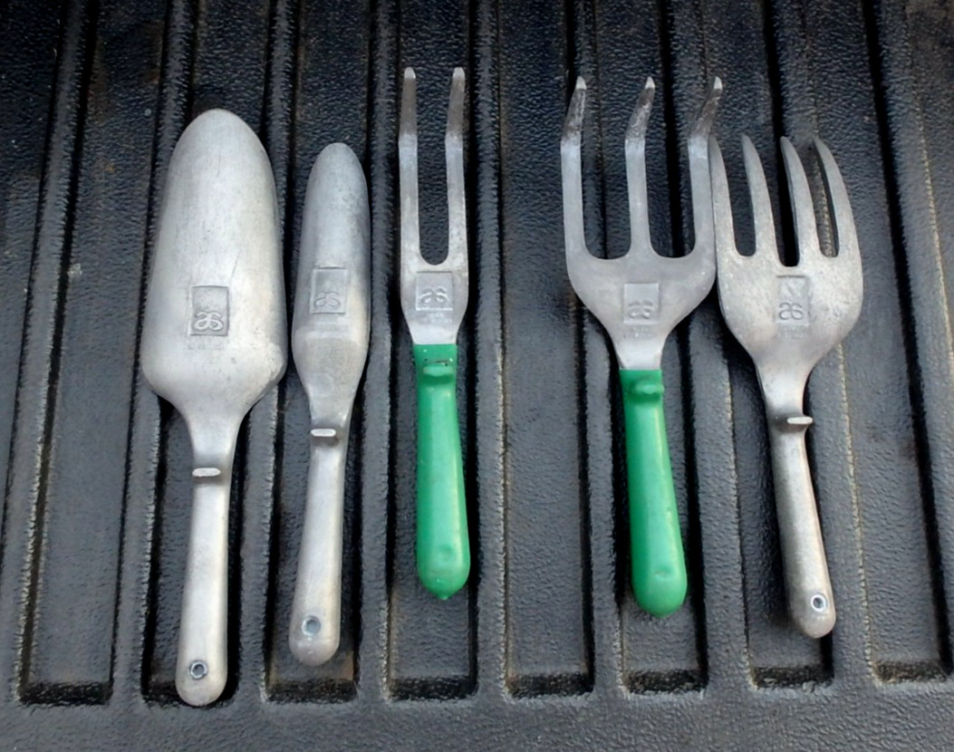 Lot of 5 – Vintage (AS) Allen Simpson Garden Tools, Made in Canada, Good Cond.