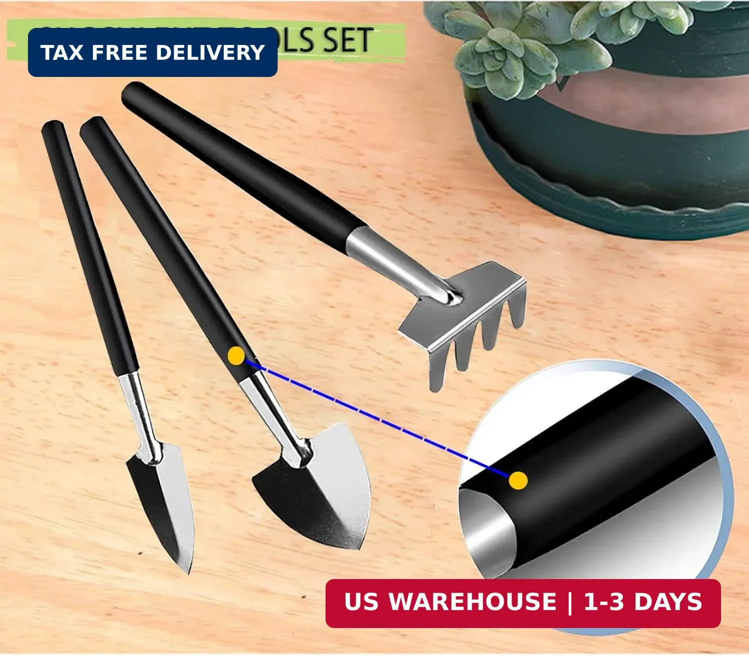 12 Pcs Succulent Tools Set Mini Transplanting Garden Tools Kit for Indoor Garden