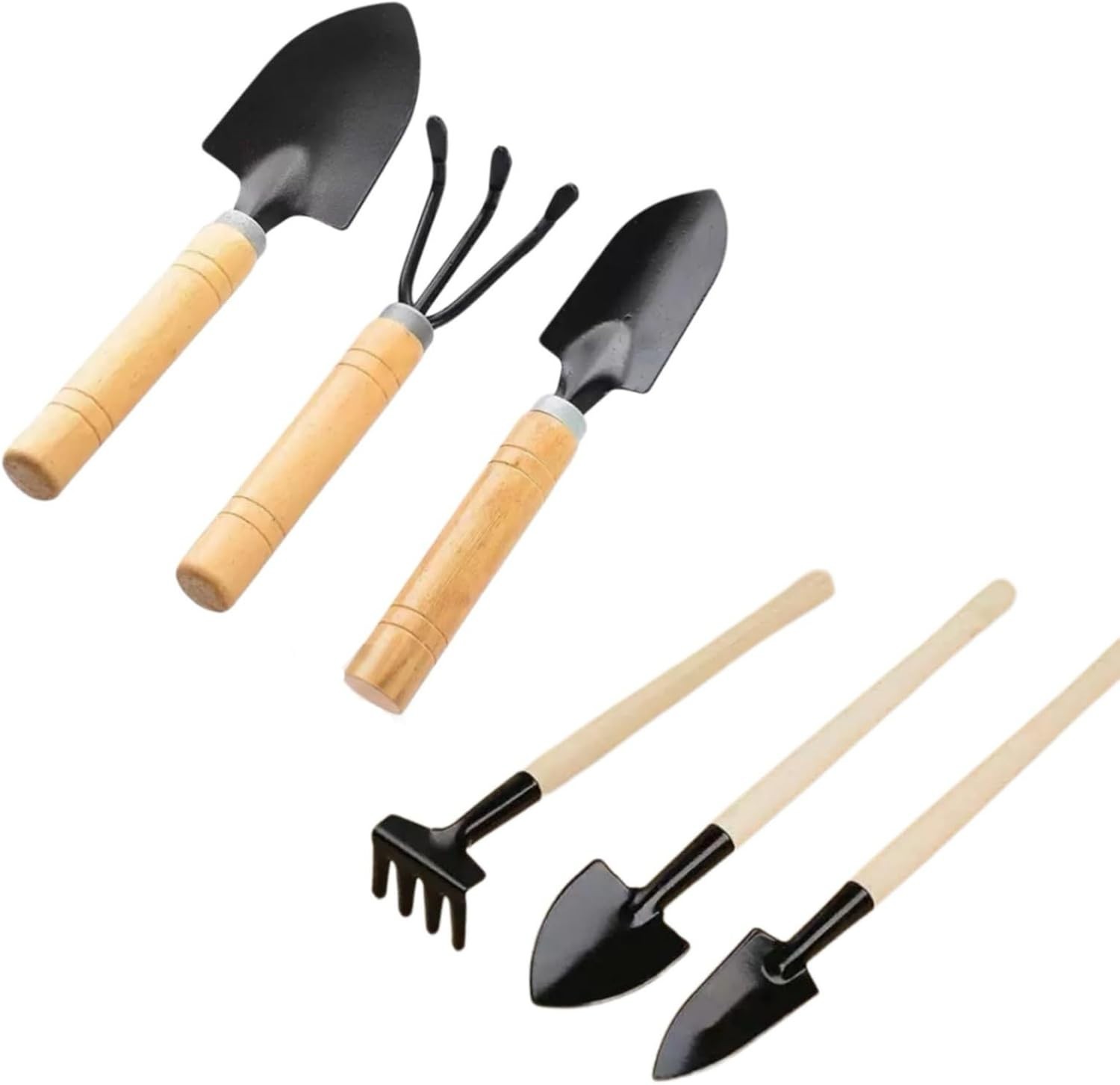 4pcs Garden Tools Set Trowel Rake Shovel Heavy Duty Metal Outdoor Ergonomic Kit