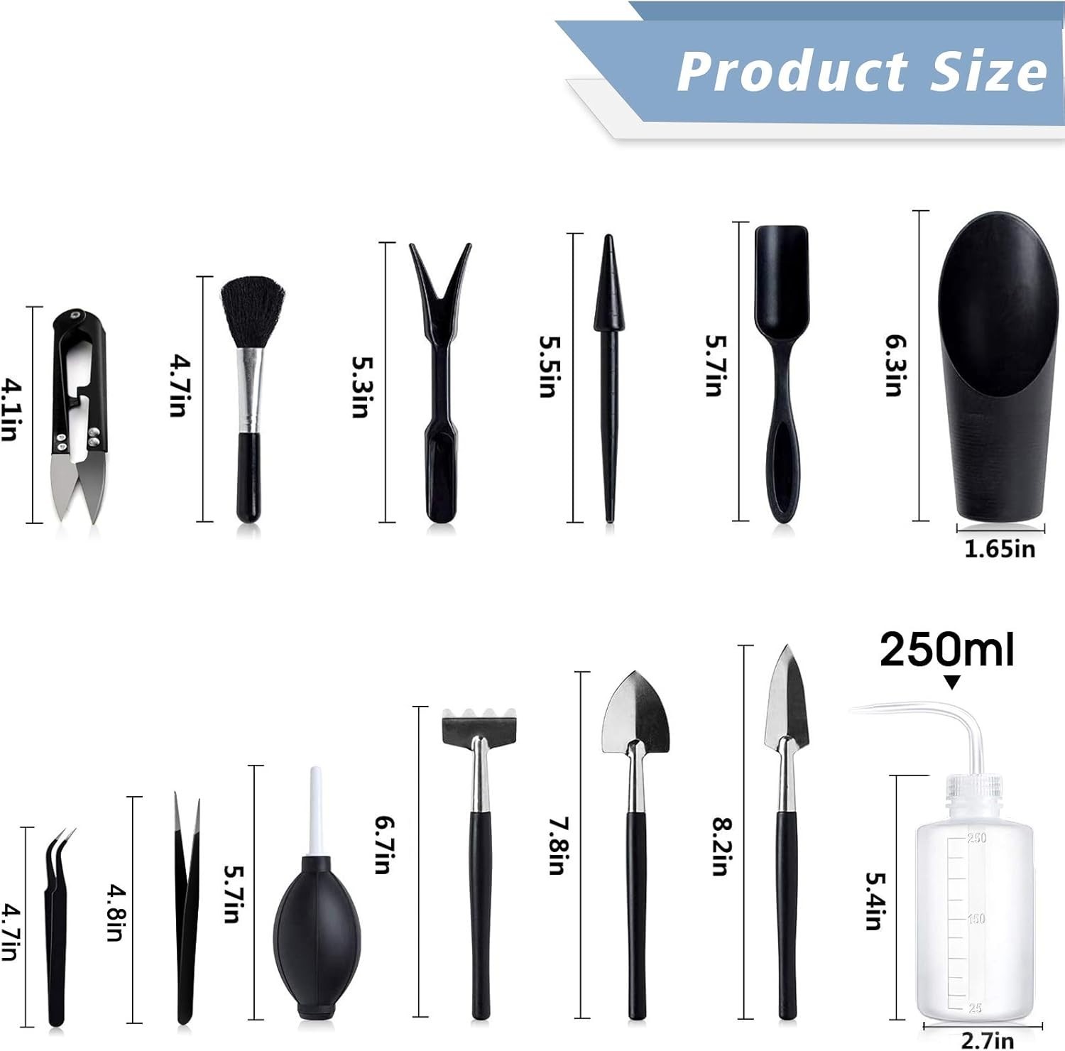 13-Piece Succulent Tools Set, Stainless Steel Gardening Tools for Indoor Plants