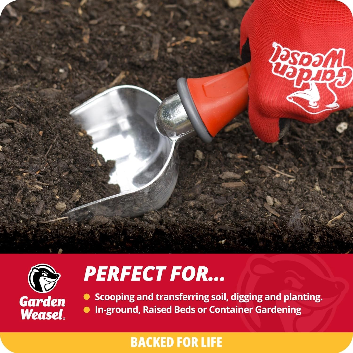 Oversized Heavy-Duty Potting Scoop with Serrated Tip – Ultimate Gardening Tool