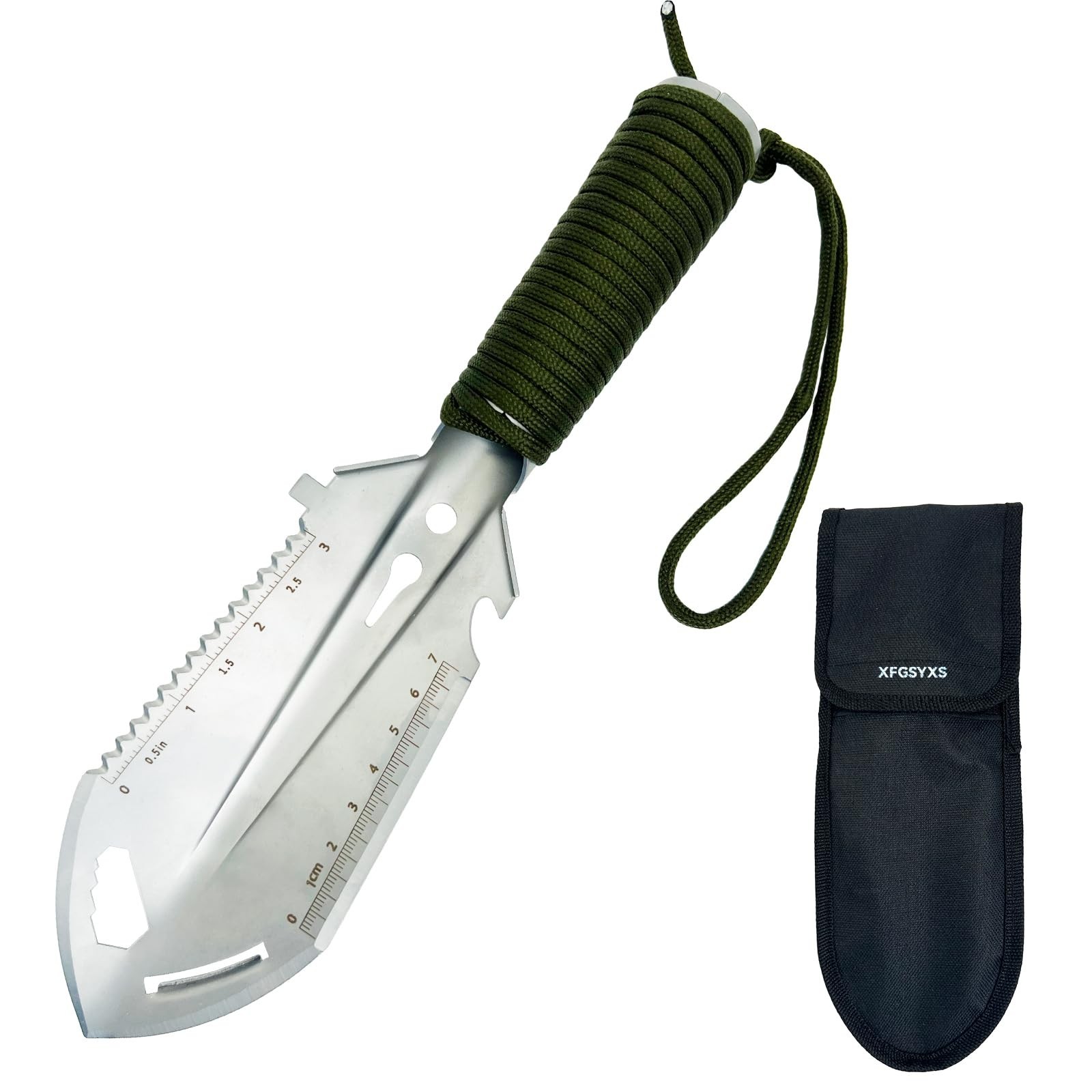 Small Camping Shovel, 9 in 1 Mini Hand Shovel, Portable Backpacking Trowel, U…