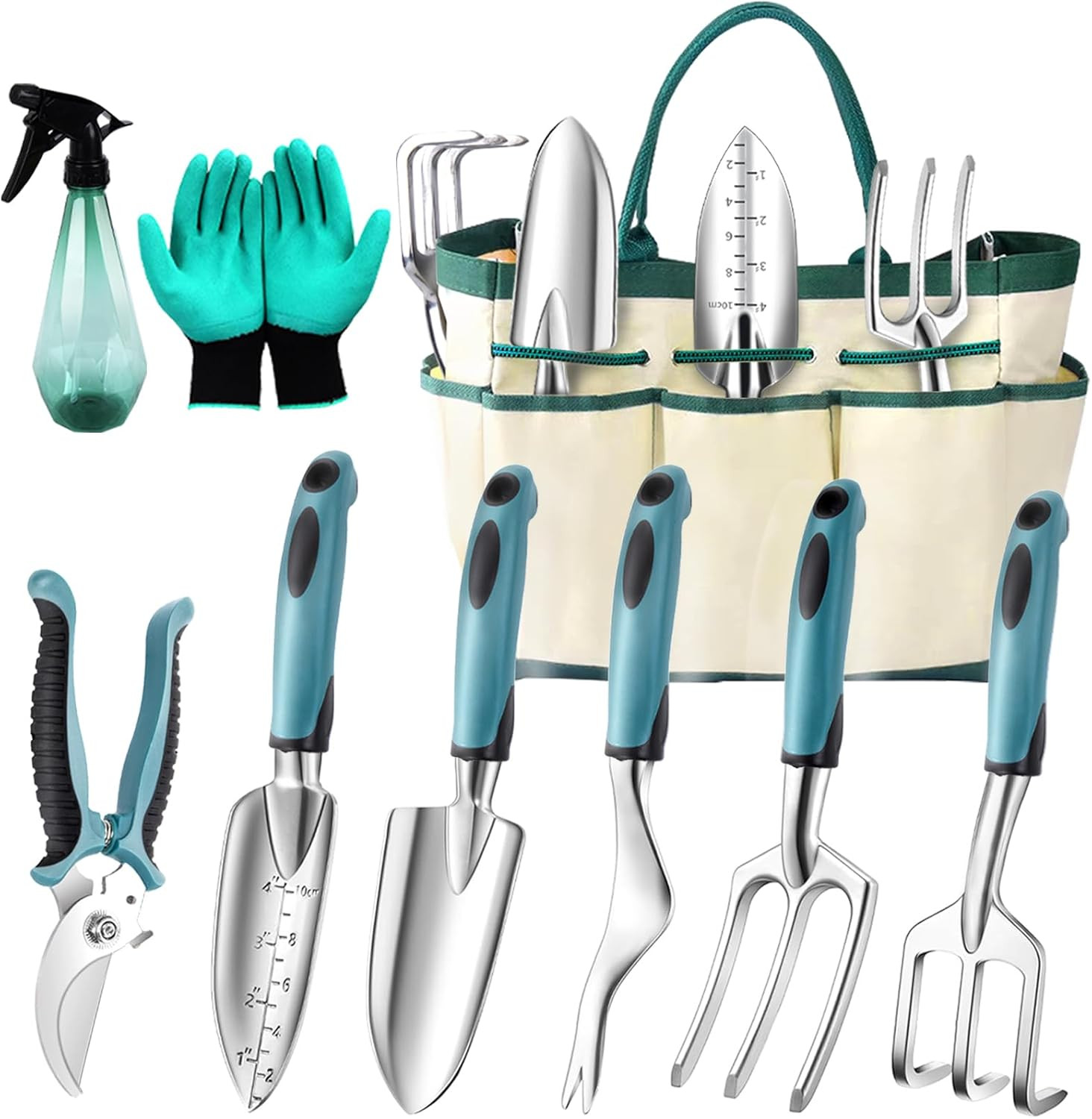 9-Piece Heavy-Duty Garden Tool Set with Durable Bag, Ideal for All Gardeners