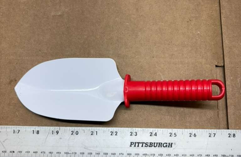 Greenlife Inc #2322 Hand Garden Trowel White Metal Blade Red Plastic Handle