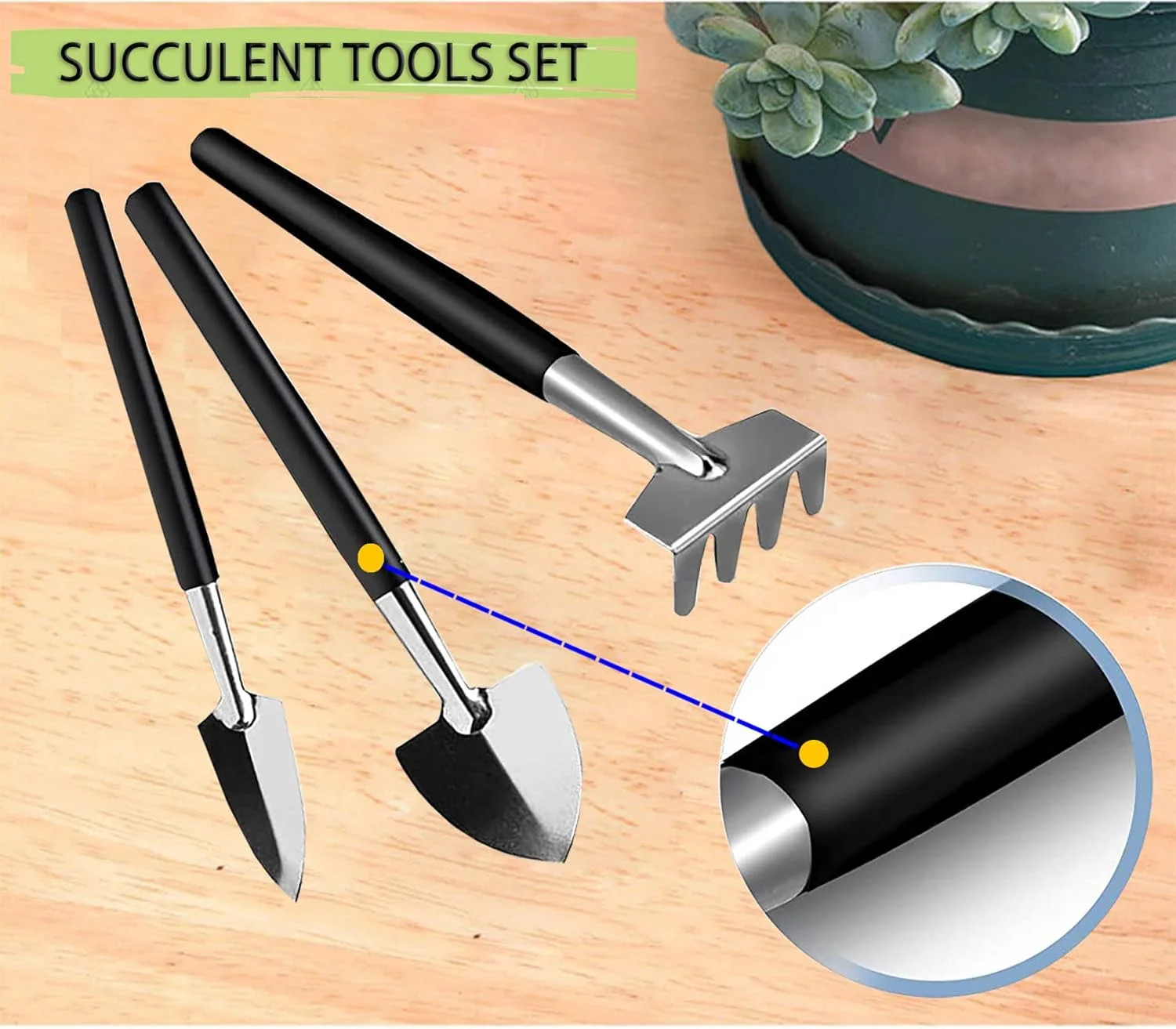 12 Pcs Succulent Tools Set Mini Transplanting Garden Tools Kit for Indoor Garden