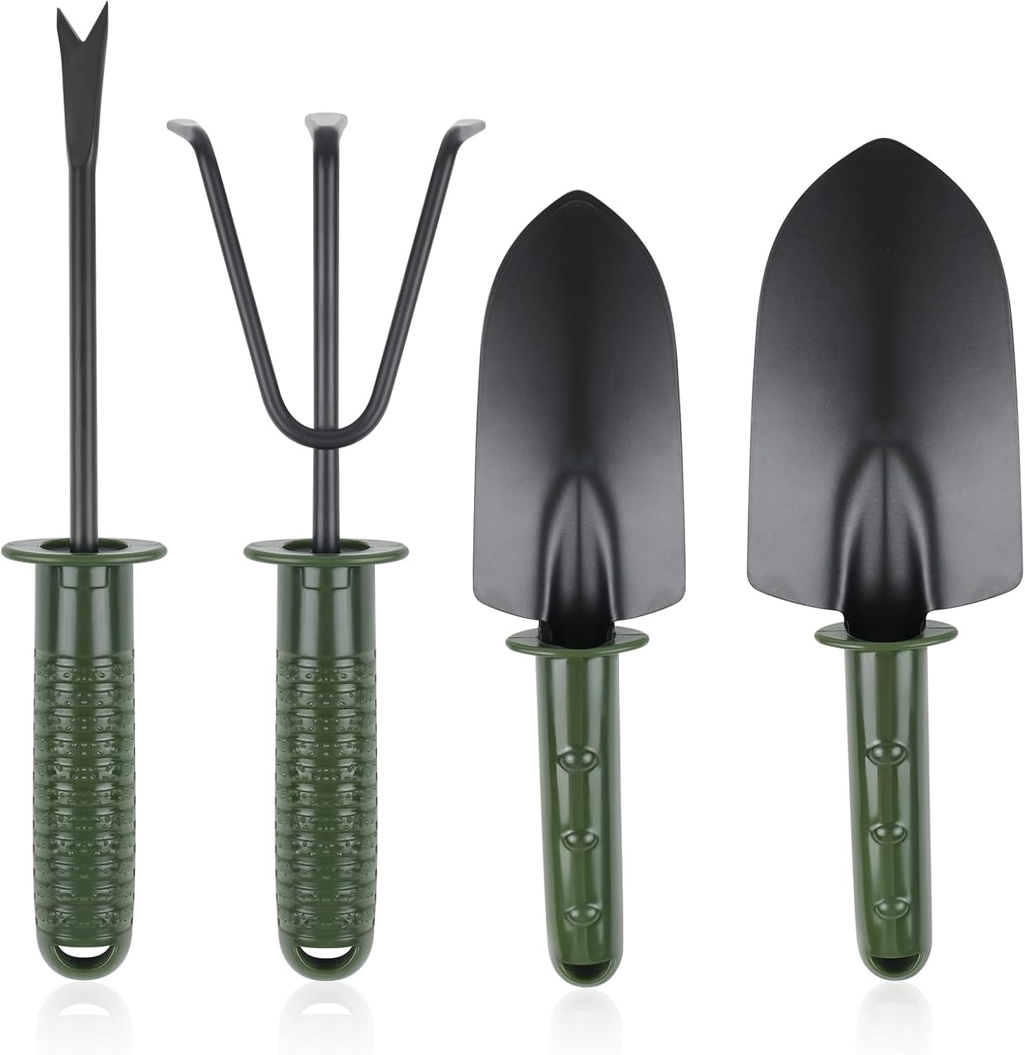 4pcs Garden Tools Set Trowel Rake Shovel Heavy Duty Metal Outdoor Ergonomic Kit