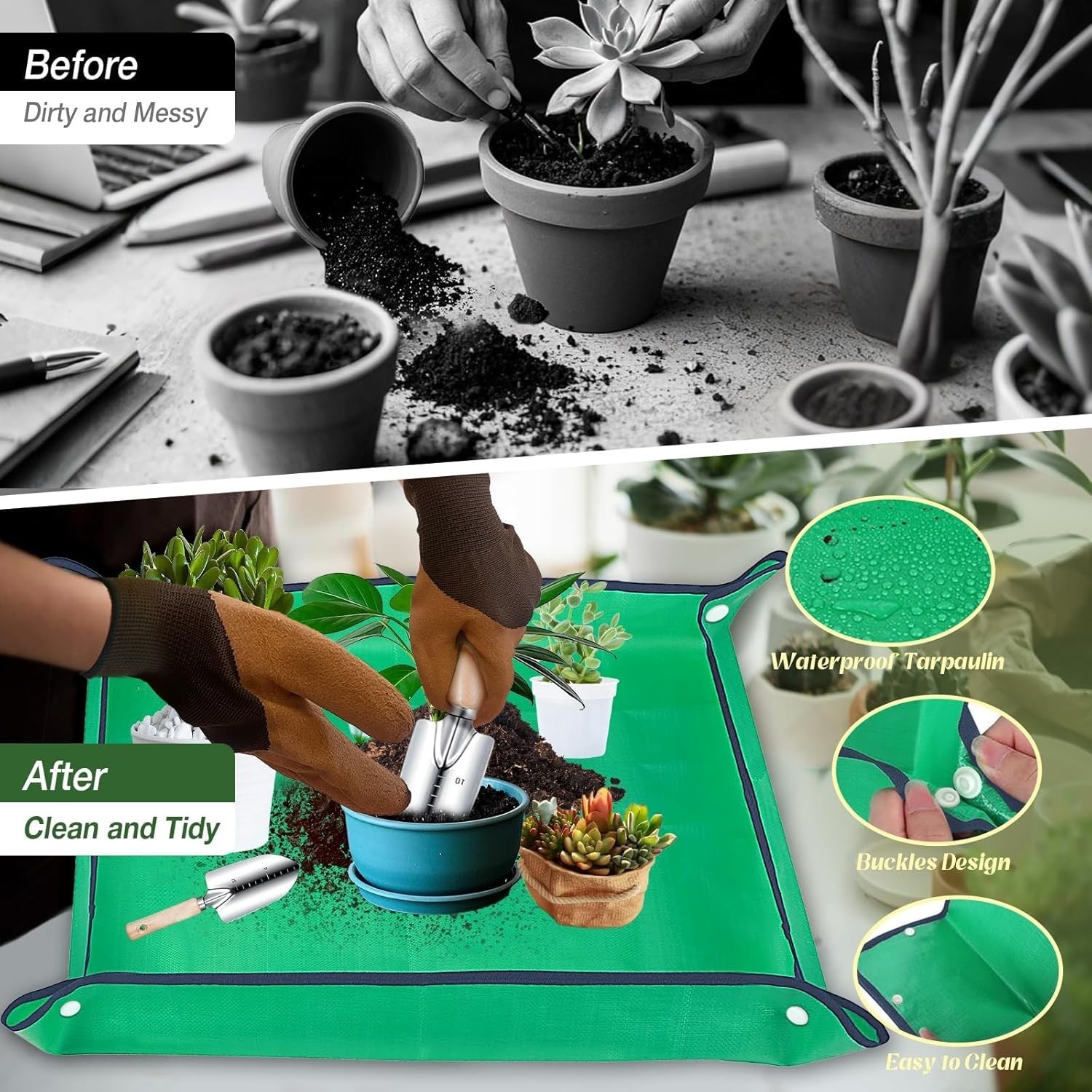 Gardening Tools 9-Piece Heavy-Duty Garden Tools Set, Stainless Steel Garden H…