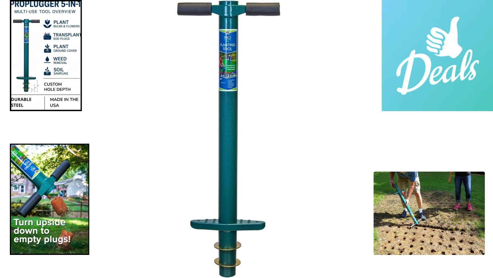Proplugger 5-in-1 Lawn & Garden Tool – Ultimate Bulb Planter and Weeder
