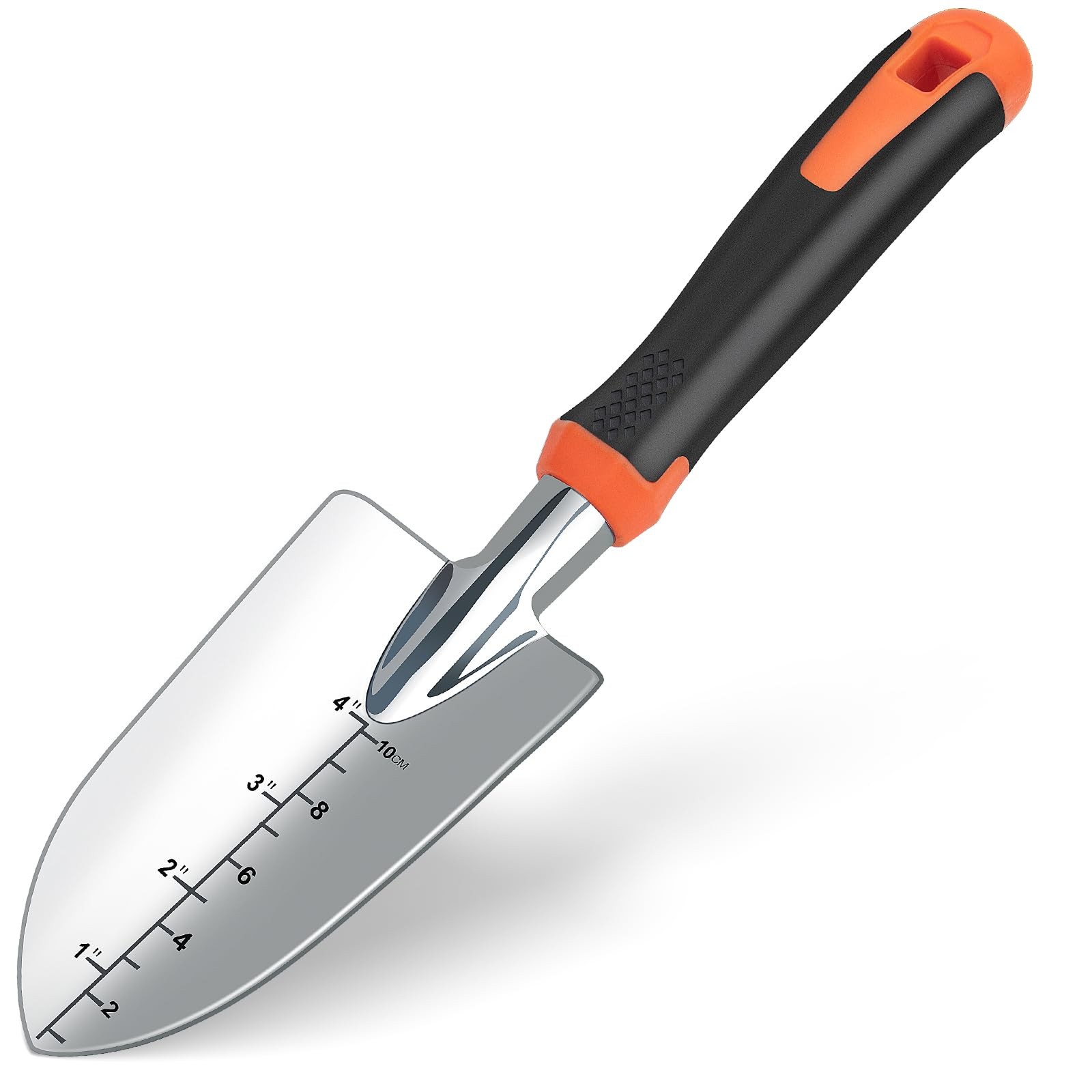 Heavy Duty Garden Shovel Hand Trowel w/ Measurement Marker for Digging Planting