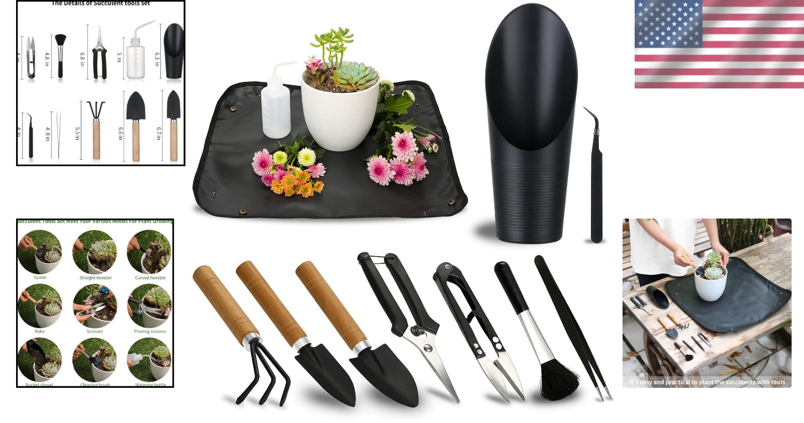 Mini Succulent Tools Set – 11 Essential Accessories for Garden Enthusiasts