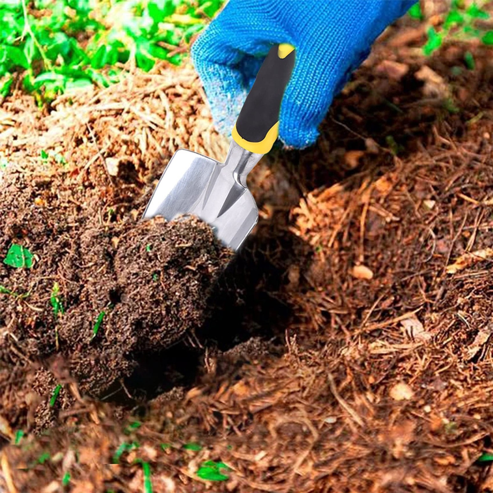 Garden Trowel Hand Shovel For Gardening With Soft Rubberized Nonslip Handle For