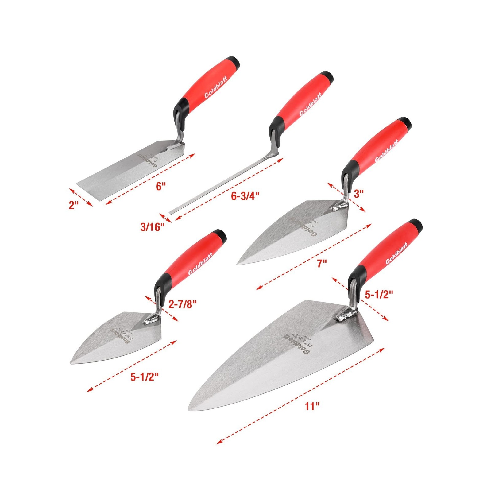Goldblatt 12PC Masonry Hand Tool Set Organized in Tool Bag – Philadelphia/Poi…
