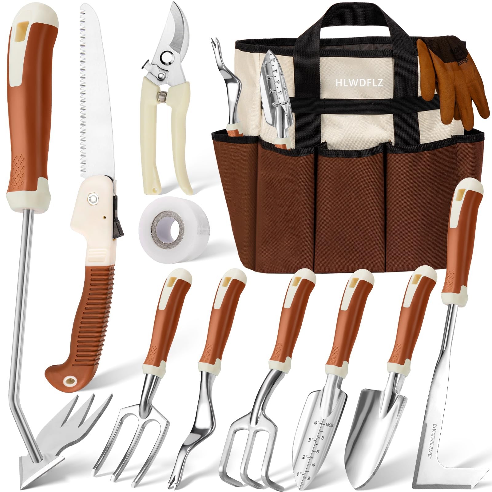 Garden Tool Set, 12 Pcs Heavy Duty Floral Gardening Tools Kit with Gardening …