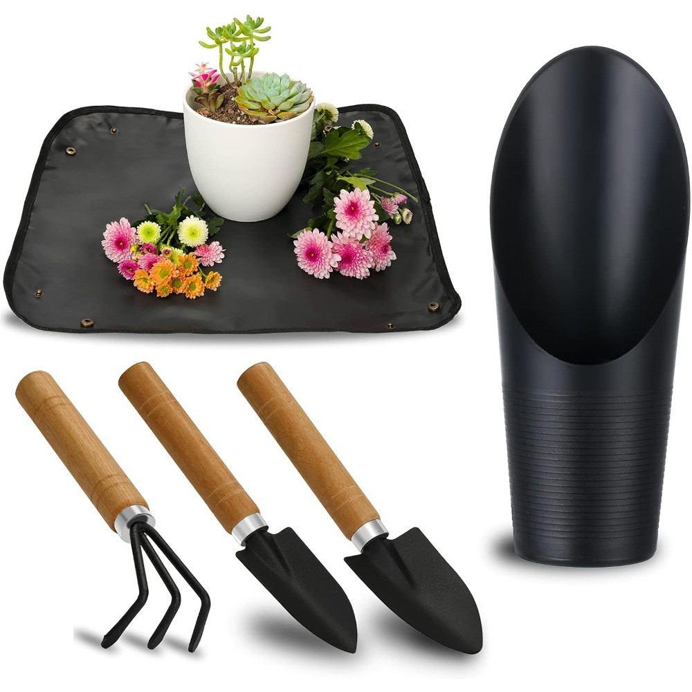 Succulent Tools Kit Mini Garden Tool Set with Plant Potting Mat for Soil