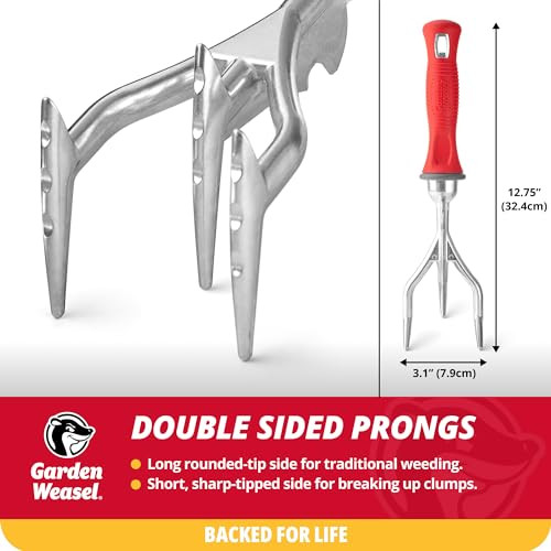 Double-Sided Garden Cultivator/Tiller | Cultivate, Till, Break Up Soil |