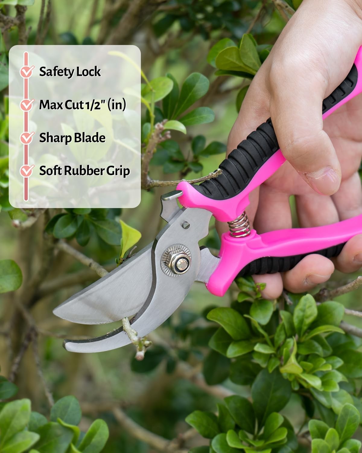 Pink Gardening Tools Set 5 Piece Womens Kit Floral Bag Gifts For Wife Garden